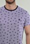 Lavander - Erkek Merserize Pamuk Basic T-shirt - 4