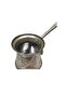 Cast Iron Coffee Pot Stainless Copper Plated Patterned 150ml Silver Color - 3