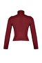 Bordo Basic Balıkçı Yaka Triko Kazak TWOAW21KZ1279 - 6