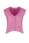 Pink Soft Textured Knitwear Vest Twoaw22Bz0033 - 6