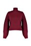 Bordo Basic Balıkçı Yaka Triko Kazak TWOAW21KZ0485 - 6