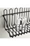 مجموعة من 2 رف سلكي منظم لحامل الزهور ورف حائط أسود - 6
