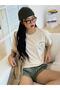 Women's Beige Summer Vacation Oversize T-shirt - 5