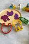 Yellow Overalls, Green Baby Bottle, Red Bib 3-Piece Baby Dough Shaper / Cookie Mold - 3