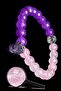 Natural Pink Quartz Purple Agate Stone Bracelet with Certified Silver Setting - Amethyst Pendant - 3