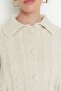 Taş Crop Polo Yaka Triko Hırka TWOAW22HI0448 - 4