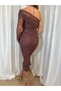 One-Shoulder Tulle Draped Dress - 3