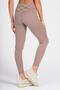 Powder Color High Waist Women's Sports Leggings with Back Pocket