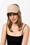 Beige Stone Visor Open Top Tennis Women's Hat