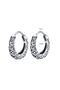 Boutique Patterned Vintage Hoop Snap 316l Steel Men's Earrings (pair) - 3