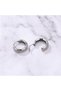Classic Hexagonal Vintage Flat Corner Snap Hoop Men's 316l Steel Earrings (pair) - 3