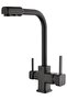 London Series 3-Way Black Kitchen Sink Faucet with Purifier Outlet 100% Brass Raw Material