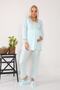 Maternity Maternity 2601 Turquoise Long Maternity Pajamas - 3
