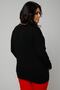 Women's Large Size Hat Women's Stone Printed Bat Sleeve Black Blouse - 5