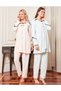 Women's 4806 Salmon Velvet 3-Piece Maternity Pajamas Dressing Gown - 3