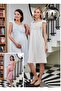 4721 Maternity Sling Sleeve Lace Maternity Nightgown - 4