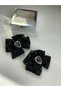 Black 2-Piece Crystal Stoned Girl's Baby Girl's Collar Buckle