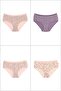 Patterned Large Size Panties 4 Pack