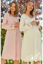 5129 Powder Ribbed Maternity Nightgown - 2