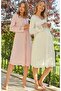 5129 Powder Ribbed Maternity Nightgown - 3
