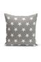 Grey Zigzag and Star Patterned 4-Piece Modern Pillow Cushion Cover - 3