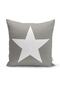 Grey Zigzag and Star Patterned 4-Piece Modern Pillow Cushion Cover - 4