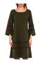 Plain Flannel Original Garnished and Pocket Winter Dress - 3