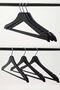 Wooden Look Clothes Hanger Black Clothes Hanger with Swivel Head 36 Pieces - 2