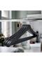 Wooden Look Clothes Hanger Black Clothes Hanger with Swivel Head 36 Pieces - 3