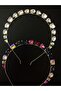 Vertical Large Crystal Jewelled Crown Set of 2 - Colorful & Silver Crystal Stone - 5