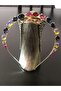 Vertical Large Crystal Jewelled Crown Set of 2 - Colorful & Silver Crystal Stone - 7