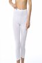Women's White Modal Knee Length Capri Tights