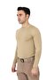 Beige Micro Long Sleeve T-Shirt - Athlete Thermal T-Shirt - 2