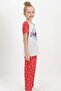 Short Sleeve Girl's Pajama Set Cream - 2