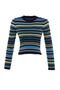 Navy Blue Crop Knitwear Sweater TWOAW22KZ1114 - 8