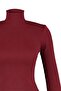Bordo Basic Balıkçı Yaka Triko Kazak TWOAW21KZ1279 - 8