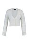 Ecru Crop Openwork/Pierced V-Neck TWOAW23HI00203 - 7