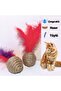Rattle Furry Straw Ball Cat Toy 5cm
