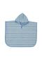 100% Cotton Blue Colored Striped Poncho