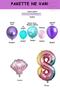 Mermaid Seashell Balloon Welcome Set 76cm Rainbow Colored Number Balloon Welcome Set - 2