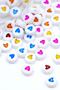 Round Heart Model Bracelet Necklace Anklet Spacer Acrylic 10 Pieces Jewelry Supplies