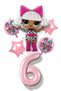 Licensed Diva Lol Baby Pink Number Balloon Set Lol Surprise Pink Number Balloon