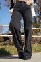 Zipper Detailed Super High Waist Colorfast Denim Fabric 90's Wide Leg Jeans