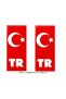 Red Drop Labeled Tr Plate Coat of Arms - Pack of 2 - 3