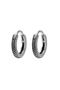 Dotted Modern Design Ring Snap Men's 316l Steel Earrings (pair)