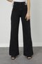 Super High Waist Black Denim Fabric 90's Wide Leg Palazzo Jeans - 4
