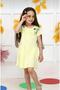 Girl's Dress with Leaf Detail on the Shoulder - 2