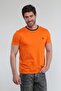 Orange - Erkek Merserize Pamuk Basic T-shirt - 2