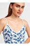 90119 Patterned Strappy Knitwear Dress-cobalt blue - 4
