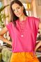 Women's Fuchsia Underarm Bat T-Shirt TSH-19000330 - 3